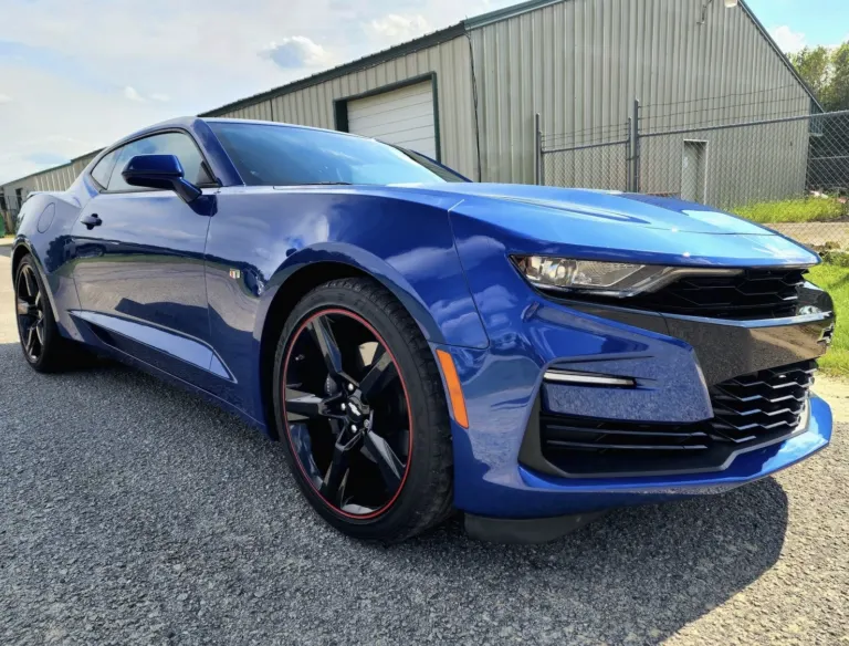 Blue Chevrolet Camaro SS