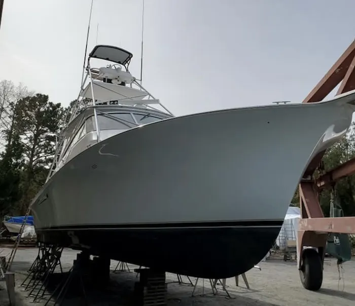 Boat hull outdoors