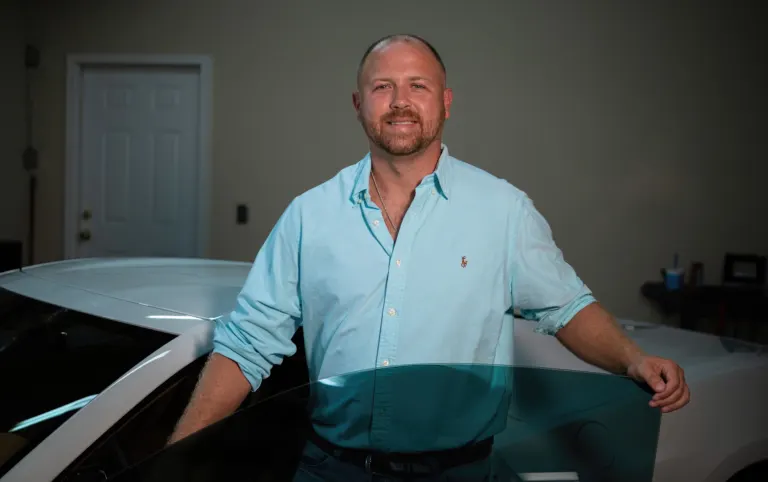 Bryant Shivelhood, owner, in the Elite shop in Statesboro GA