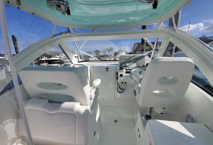 Dual console boat cockpit