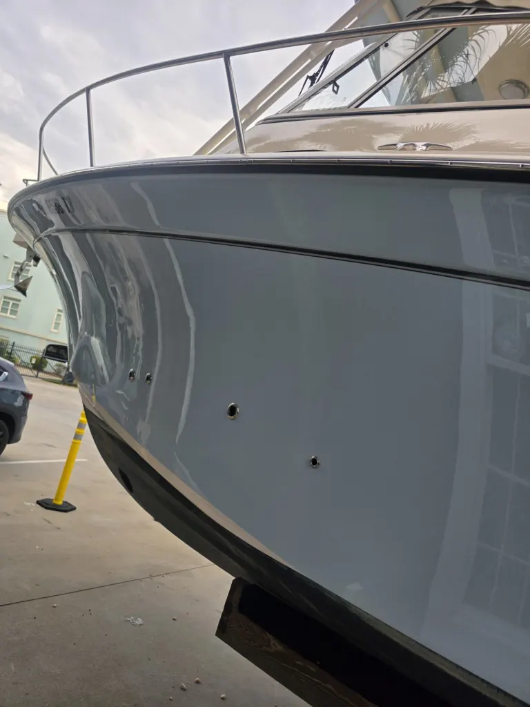 Gray Grady-White bow with a deep gloss