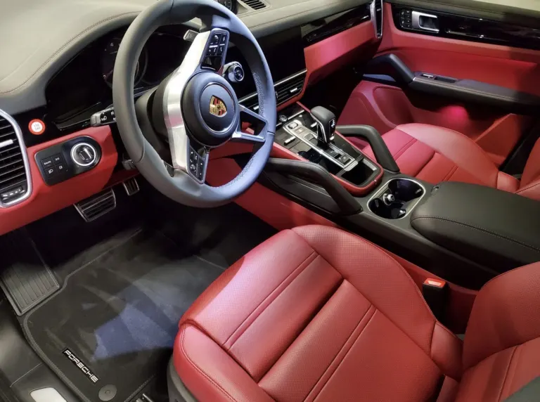 Red leather interior